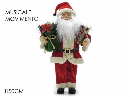 BABBO NATALE 50cm C/MUSICA E MOVIMENTO CARILLON