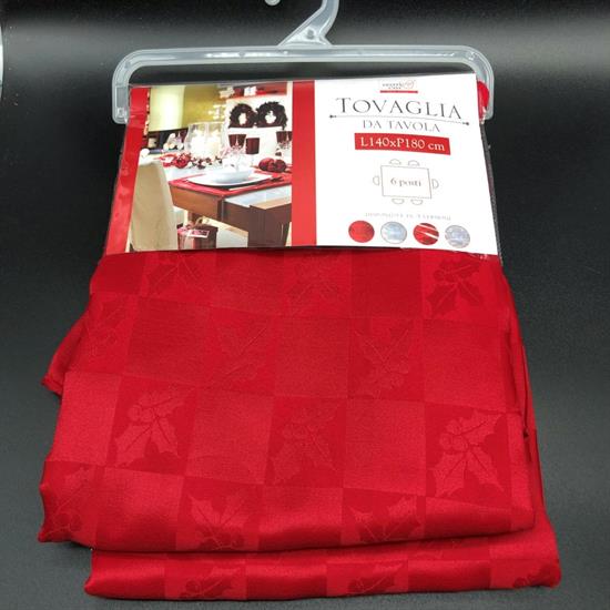 TOVAGLIA ROSSA AGRIFOGLIO 140x180
