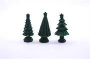 ALBERO FLOCCATO VERDE IN RESINA 10cm ASS.