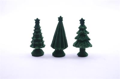 ALBERO FLOCCATO VERDE IN RESINA 10cm ASS.