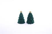 ALBERO FLOCCATO VERDE IN RESINA 12cm