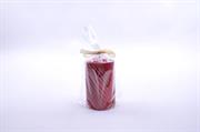 CANDELA ROSSA C/GLITTER ORO 11cm