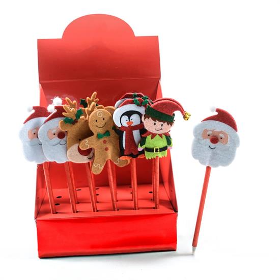 PENNA NATALE C/DECORAZIONE FELTRO ASS.