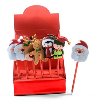 PENNA NATALE C/DECORAZIONE FELTRO ASS.