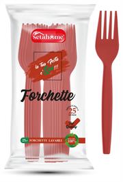 FORCHETTE PLASTICA 25pz ROSSO