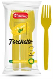 FORCHETTE PLASTICA 25pz GIALLO