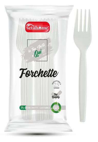 FORCHETTE PLASTICA 25pz BIANCHE