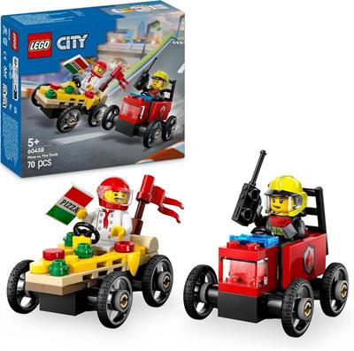 LEGO CITY VEICOLI DA CORSA PIZZAIOLO vs POMPIERE