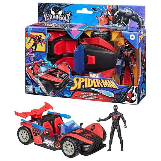 SPIDERMAN MILES MORALES SPEED RACER CAR 10cm VENOMVERSUS