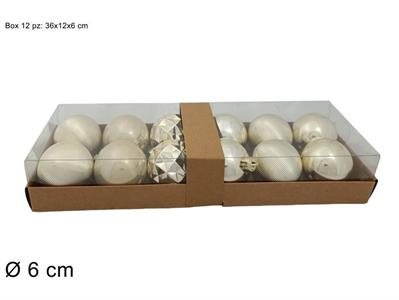 PALLE BEIGE 6cm 12pz