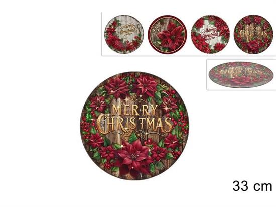 SOTTOPIATTO MELAMINA DECORO STELLA NATALE 33cm