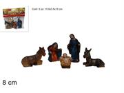 NATIVITA' 5pz 8cm PLASTICA