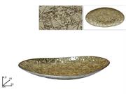 CENTROTAVOLA VETRO OVALE 33x18 ORO