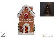 CASA NATALIZIA 25x15 DECORO BISCOTTO C/LUCE