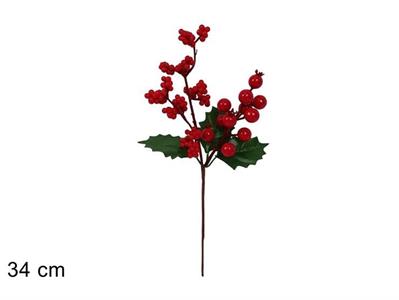 SPILLONE BACCHE C/FOGLIE VERDI 34cm