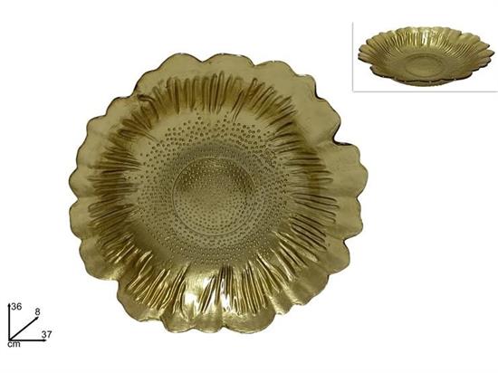 CENTROTAVOLA VETRO ORO 36cm