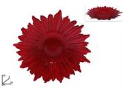 CENTROTAVOLA VETRO ROSSO