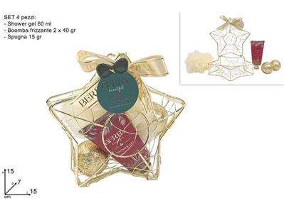 SET DA BAGNO 4pz CONFEZIONE REGALO STELLA