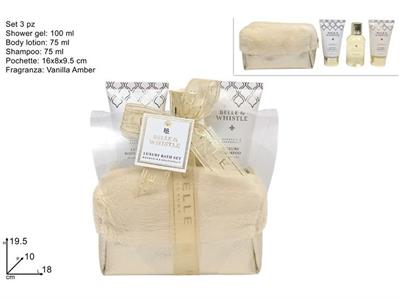 SET DA BAGNO 3pz LINEA CORPO ORO