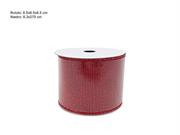 NASTRO RETE GLITTER ROSSO 6,3x270cm