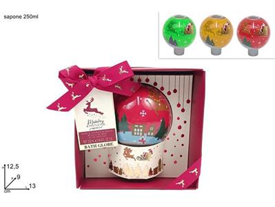 PALLA SAPONE NATALE 250ml CONFEZIONE REGALO
