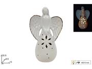 ANGELO 20cm CERAMICA C/DECORO ORO C/LUCE