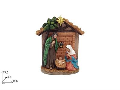 SCENARIO NATIVITA' C/CAPANNA 13cm