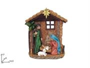 SCENARIO NATIVITA' C/CAPANNA 17cm