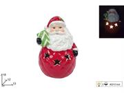 BABBO NATALE CERAMICA 18cm CON LUCE