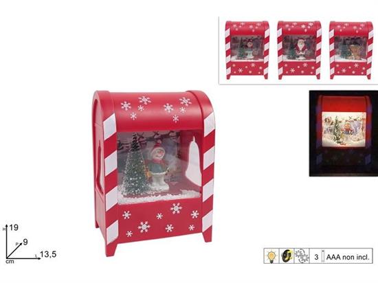 GIOSTRINA CASSETTA POSTALE 19cm C/MUSICA E MOVIMENTO