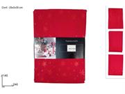 TOVAGLIA LAMINATA ROSSA DECORATA 145x240cm ASS.