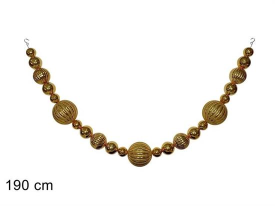 GHIRLANDA 23 PALLINE ORO 190cm