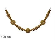 GHIRLANDA 23 PALLINE ORO 190cm