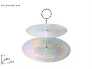 ALZATINA 2 PIANI VETRO RAINBOW 27/21cm