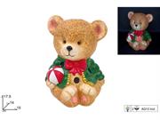 ORSETTO SEDUTO 17cm CERAMICA C/LUCE