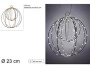 DOPPIA PALLA 110 LED BIANCO CALDO 23cm