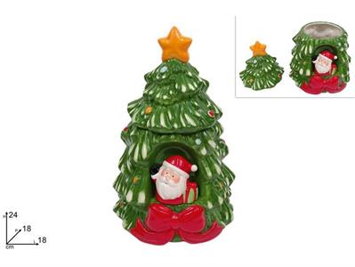 BARATTOLO ALBERO NATALE 26cm IN CERAMICA