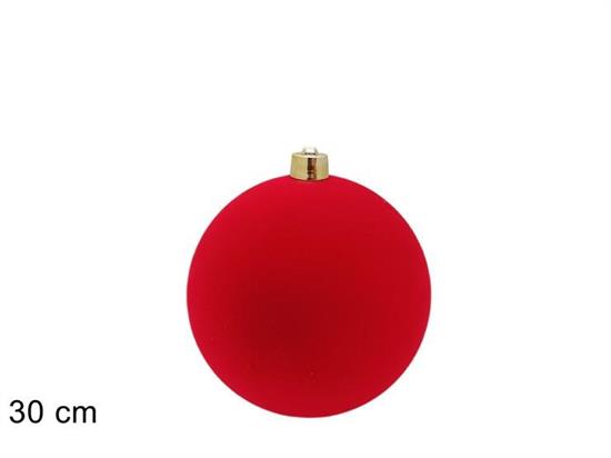 PALLA 30cm FLOCCATA ROSSA