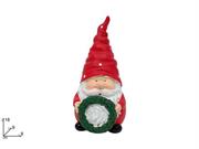 GNOMO DI NATALE CON GHIRLANDA 18cm