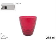 BICCHIERI VETRO ROSSI 6pz 285ml