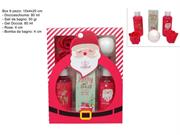 SET DA BAGNO 4pz CONFEZIONE REGALO BABBO NATALE ROSSO