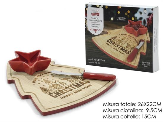 VASSOIO DEGUSTAZIONE NATALE 26x22cm