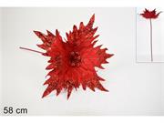 STELO FIORE VELLUTO GLITTER ROSSO