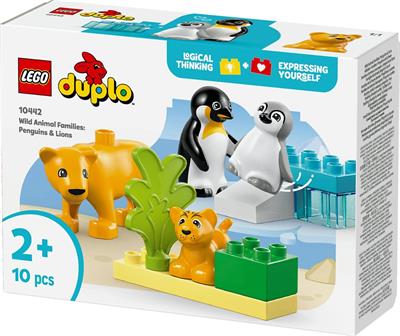LEGO DUPLO FAMIGLIE DI ANIMALI: PINGUINI E LEONI