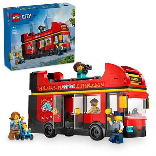 LEGO CITY AUTOBUS TURISTICO ROSSO 2 PIANI