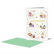 BIGLIETTO COMPLEANNO CUPCAKE