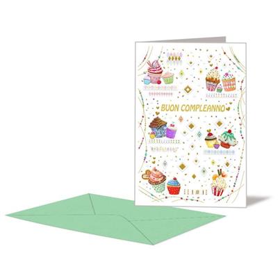 BIGLIETTO COMPLEANNO CUPCAKE