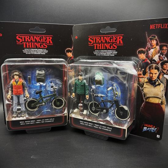 STRANGER THINGS PERSONAGGIO C/BICICLETTA 10cm ASS.