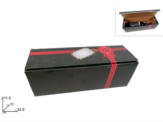 BOX P/BOTTIGLIA 1 POSTO DECORO PACCO REGALO