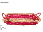 CESTA RETTANGOLARE 39x52 FASCIA ROSSA